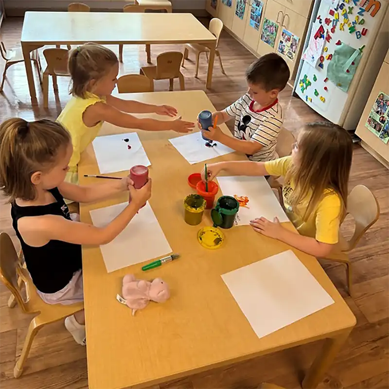 Children enjoying creative learning activities at Morning Star Child Care